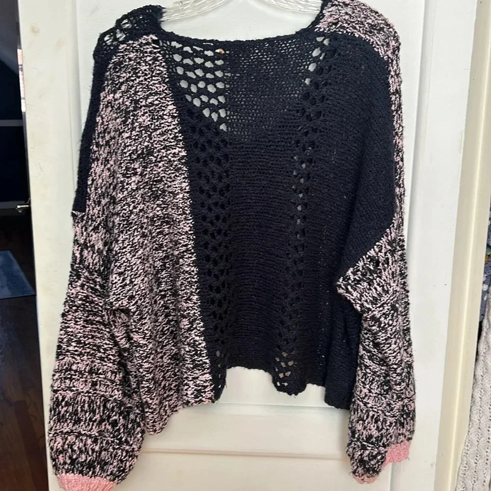 Mixed Pattern Knit Sweater